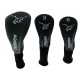 AGXGOLF Golf Club Headcovers: Long Neck Set of 3 Black for Driver+3+5 Woods 